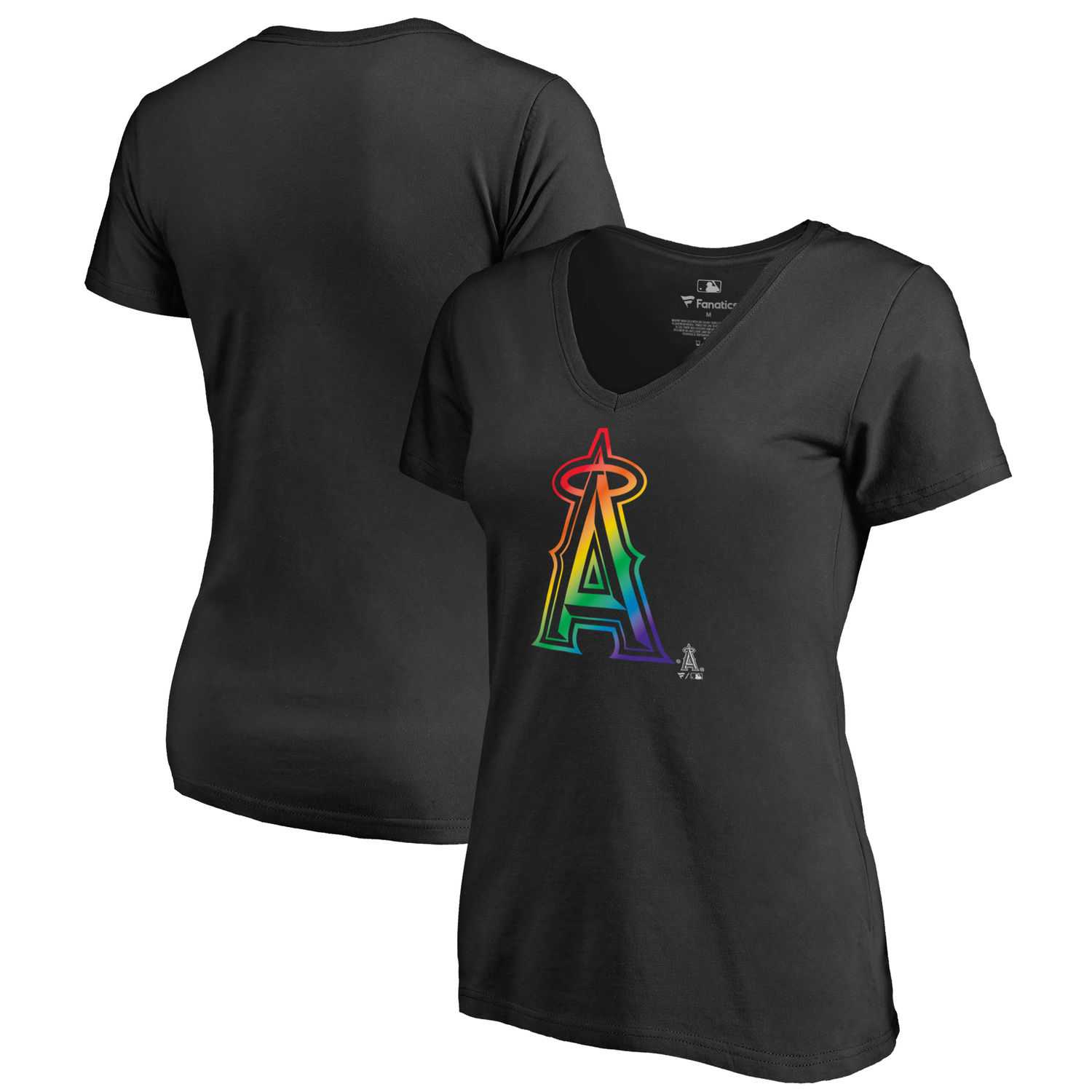 Women Los Angeles Angels of Anaheim Fanatics Branded Pride Black T Shirt Fyun